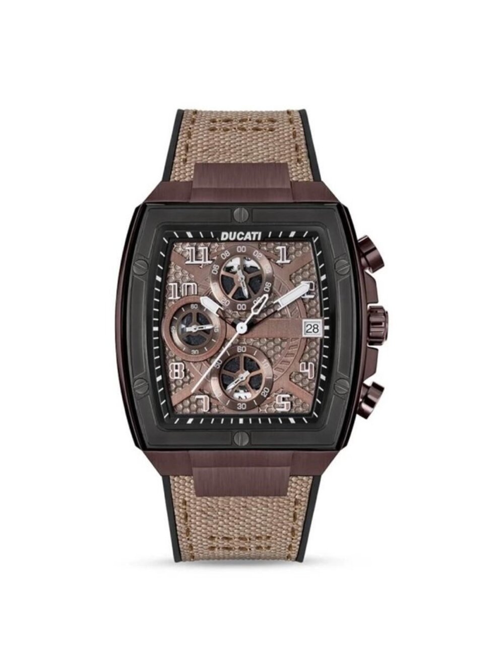 NWT Ducati Chronograph Quartz Brown Dial Men's Watch